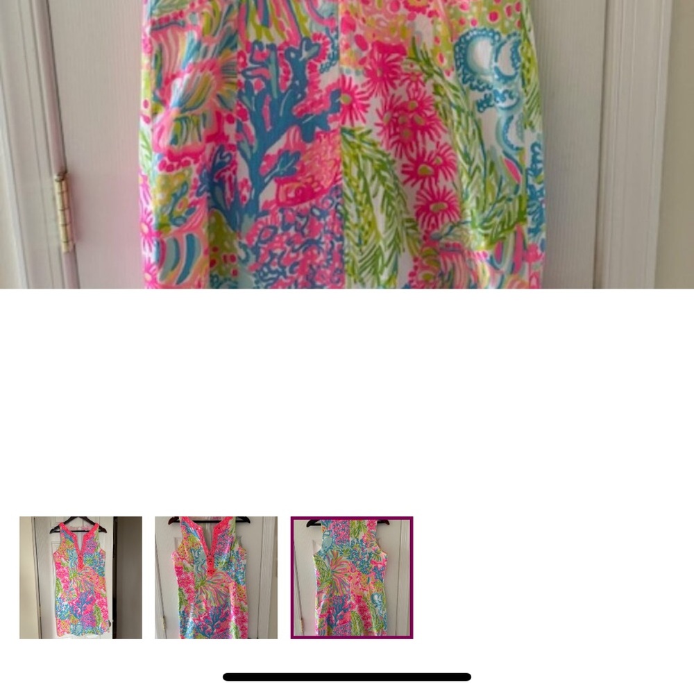 Lilly Pulitzer Vibrant Pink and Blue Dress